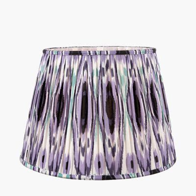 Izara Cm Lilac Ikat Patterned Gathered Tapered Shade Zurleys