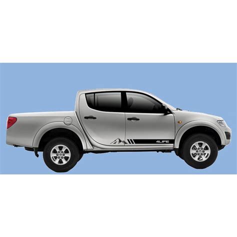 Mitsubishi L200 4life Mountain Side Stripes Graphics Set Stickers