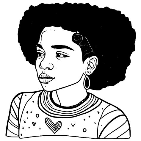 Non Binary Latina Coloring Page · Creative Fabrica