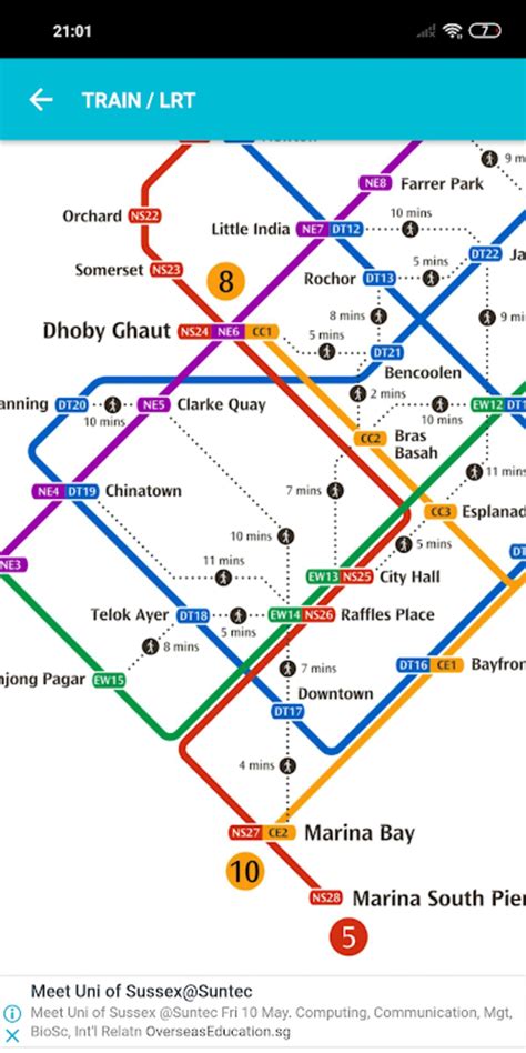 Android 용 SGTransport Bus Arrival Time Singapore MRT Map APK 다운로드