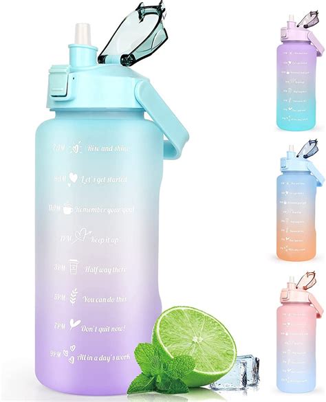 litre water bottle  sipper  women men pink purple blue