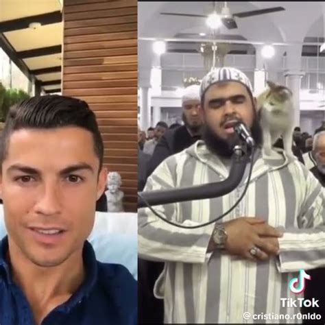 Cr7 Cristiano Ronaldo Reacts To A Cat Jumping On A Imam While Praying