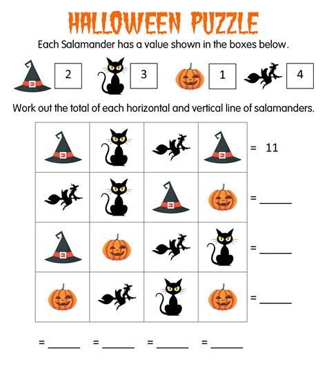 Halloween Math Games - 15 Free PDF Printables | Printablee