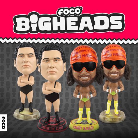 Foco Wwe Bigheads Andre The Giant And Macho Man Limited Bobbleheads Up For Pre Order Photos