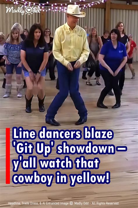 Line dancers blaze ‘Git Up Challenge’ – y’all watch that cowboy in yellow! in 2024 | Viral dance ...