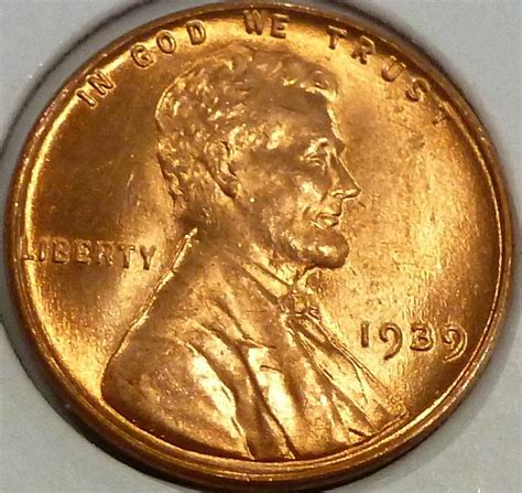 1939 P Gem BU RED Lincoln Wheat Cent N 513 For Sale Buy Now