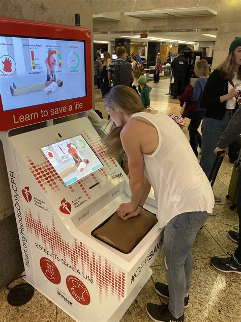 A very interactive CPR training kiosk at the airport. : r/mildlyinteresting