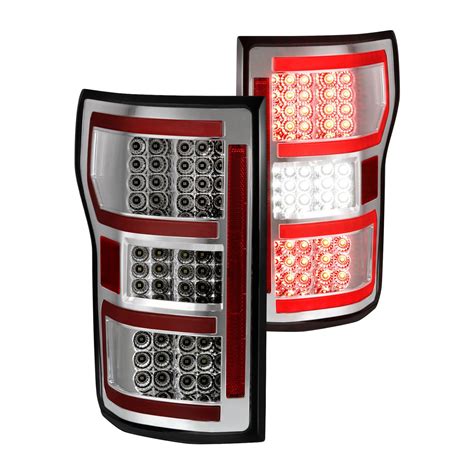 Anzo® Ford F 150 2018 Chrome Sequential Fiber Optic Led Tail Lights