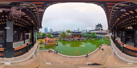 360° View Of Overlooking The Garden Architecture And Stage Of Guangzhou