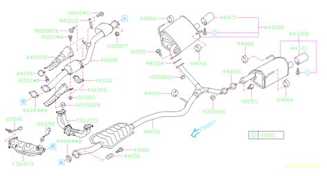 2017 Subaru Forester Catalytic Converter Front 44620AE230 Genuine