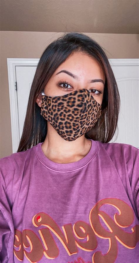 Face mask cheetah face mask cheetah print black face mask | Etsy