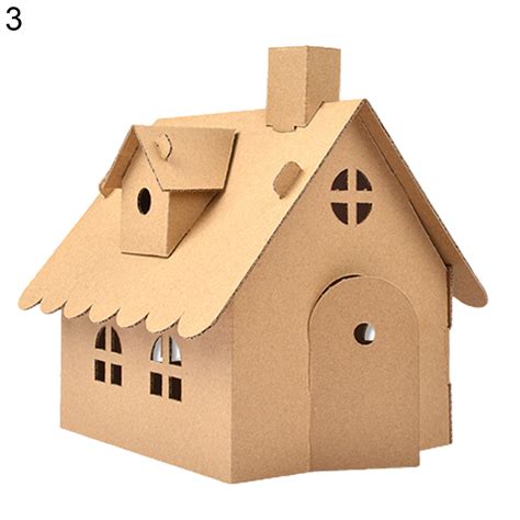 2 Sets Interactive Handmade DIY Assembly Kit Paper Creative House Shape