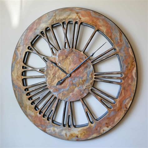 Beautiful Oversized Wall Clock. Skeleton Roman Numeral Design.