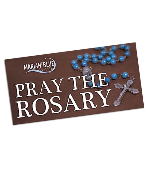 Marian Blue Wave Pray The Rosary Bumper Sticker American Life League