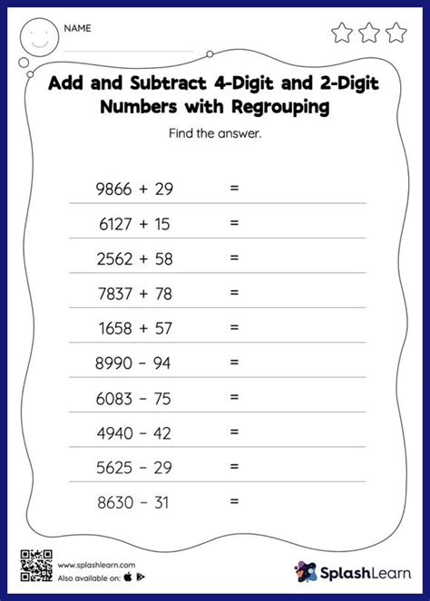 Subtraction Worksheets For 4th Graders Online Splashlearn Worksheets Library