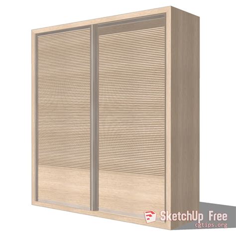 890 Wardrobe Sketchup Model Free Download