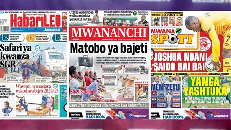 Magazetiyaleo MATOBO YA BAJETI WADAU WAHOFIA TOZO MPYA KWA GESI