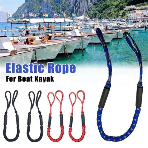 2 Pcs 4 5 5ft Motorboat Bungee Mooring Elastic Rope Lines Bungee Cords