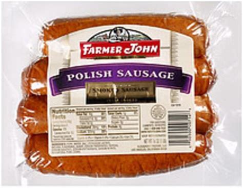 Farmer John Smoked Polish Sausage - 16, Nutrition Information | Innit