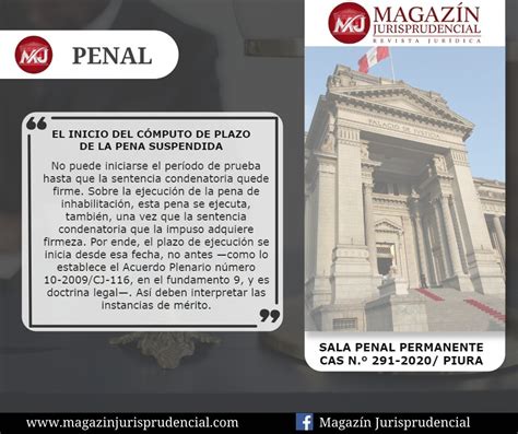 Cas Nº 291 2020piura El Inicio Del Cómputo De Plazo De La Pena