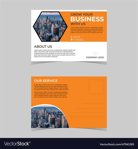 Digital marketing postcard design template Vector Image