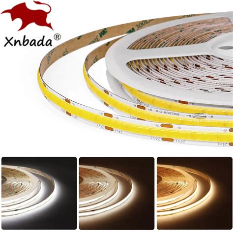 FOB COB CCT LED Strip Light 608 624 Leds M Alta Densidade Flex Vel COB