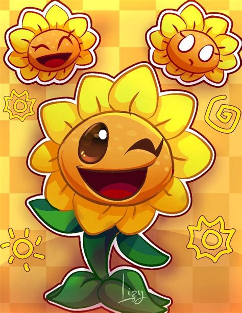 Sunflower🌻🧡💛 Arte Zombie Plants Vs Zombies Plantas Contra Zombis