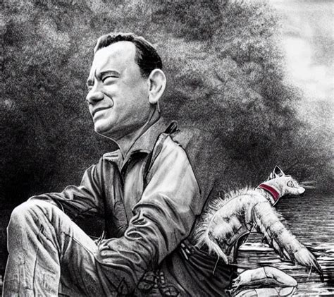 Tom Hanks As Forrest Gump Sitting In A Giant Shrimp Stable Diffusion