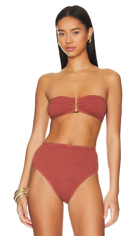 Bond Eye Blake Bandeau Bikini Top In Terracotta Tiger REVOLVE