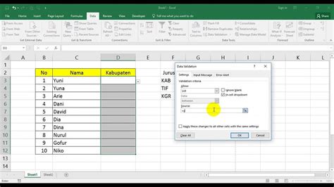 Excel Data Validation Drop Down List From Table - Printable Forms Free Online