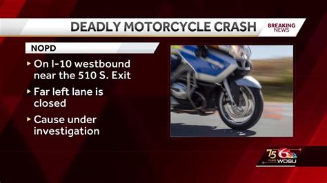 New Orleans Police Investigating Fatal Motorcycle Crash Youtube