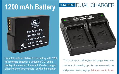 Bm Premium Pack Of Dmw Blc Batteries And Dual Bay Charger For