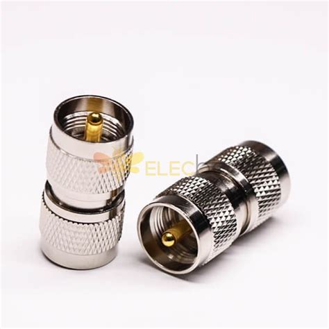 20pcs Uhf Male To Male Coaxial Connector Straight For Cable