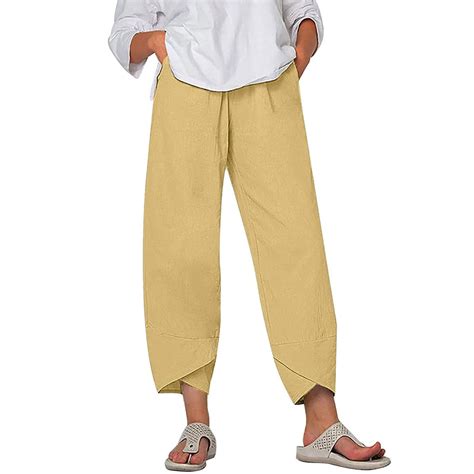 Susanny Plus Size Women S Baggy Casual Wide Leg Trousers Elastic Waist