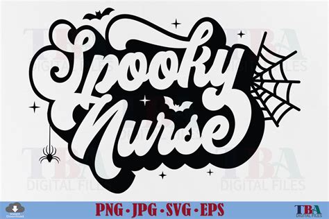 Spooky Nurse Svg Retro Halloween Nurse Graphic By Tba Digital Files