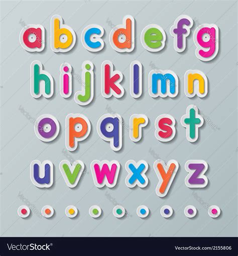 Paper Small Letters A To Z Royalty Free Vector Image