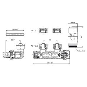 Zestaw Termostatyczny EN215 PN M 75002 DN15 Zespolony Jednootworowy