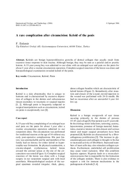 (PDF) A rare complication after circumcision: Keloid of the penis | F ...