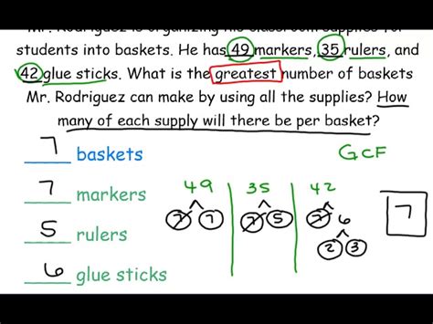 Gcf And Lcm Word Problems Worksheets Library