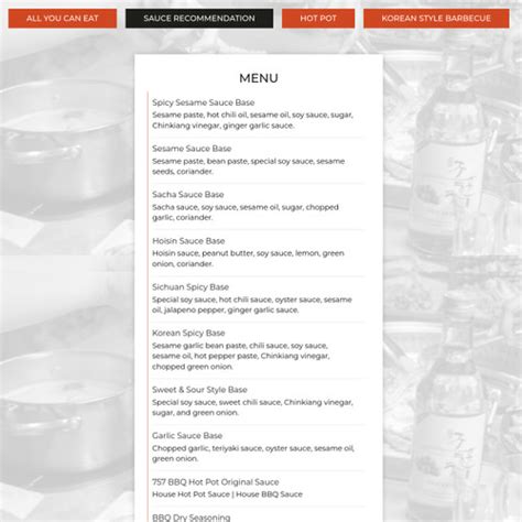 Menu Richmond Va S Hot Pot Sirved