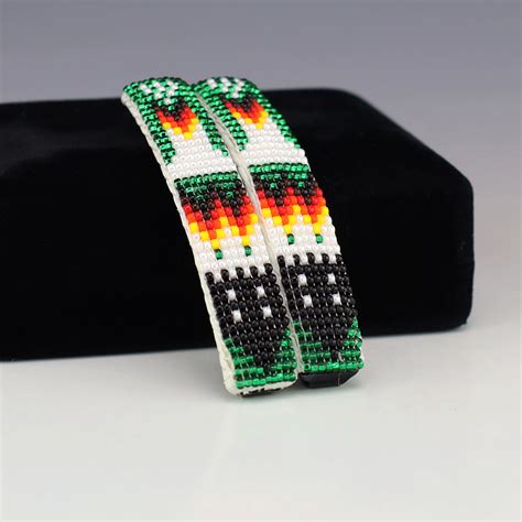 Native American Navajo Beaded Barrettes By Judy Wilson The Crow And