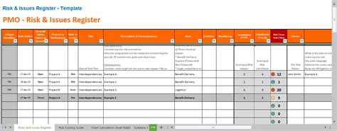 Risk Log Template Excel