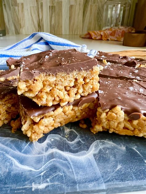 Peanut Butter Chocolate Rice Krispie Treats Hungry Happens