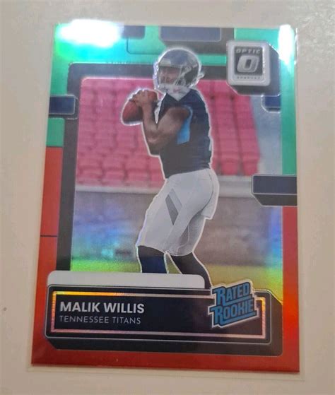 2022 Panini Donruss Rated Rookie Optic Red Green P 303 Malik Willis