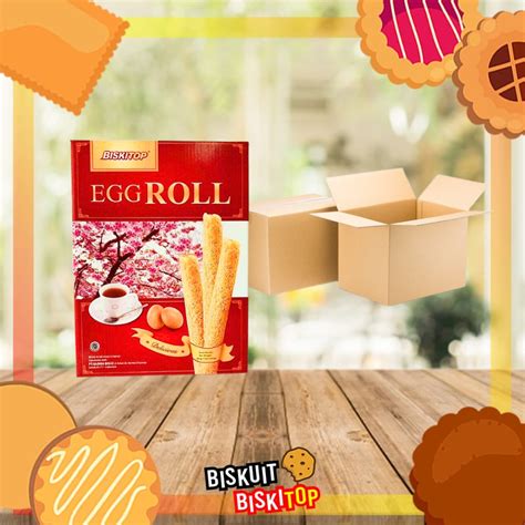 Jual B Biskitop Dus Egg Roll Gr Biskuit Murah Lebaran Cemilan