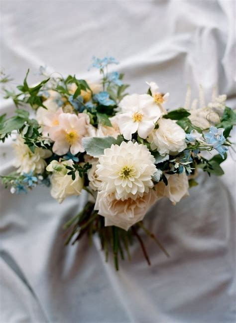 22 Beautiful Bouquets That Can Double as Your Something Blue | Blue ...