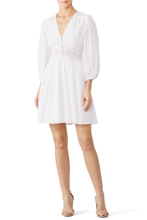 White Eyelet Puff Sleeve Dress By Jill Jill Stuart Rent The Runway