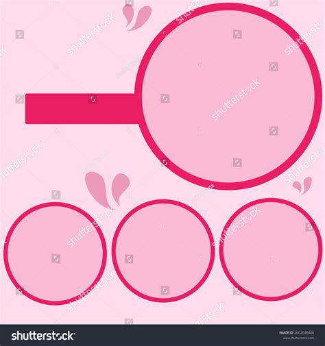 Pink Background Circle Template Design Stock Illustration 2002646408 ...