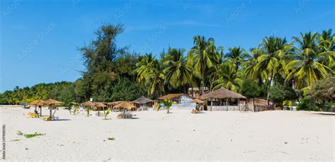 West Africa Senegal Cap Skirring - Paradise beach - beach chairs ...