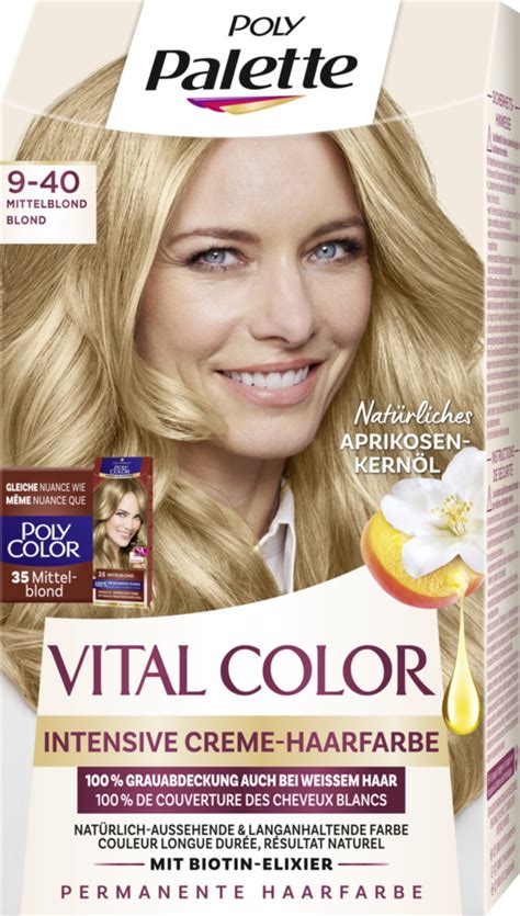 Poly Palette Vital Color Intensive Creme Haarfarbe 9 40 Mittelblond Von